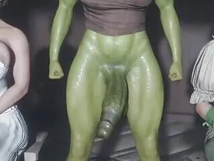 Bon choix pour son cul futa quand dans la vidéo une transexuelle 3D baise une dickgirl dans l'anus et éjacule sur son visage dans ce futanari