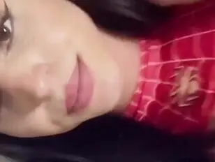 Trans girl fucks herself with a dildo and plays with her hot dick