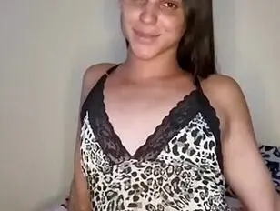 TGIRL IN SWEATPANTS HAS MASSIVE ORGASM