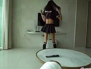 dünner asiatischer Monsterpenis Stiefschwester Anal-Test Anal Creampie Ficken