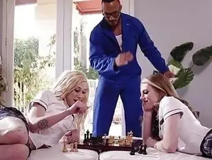 TS schoolgirls Jenna and Izzy have 3some