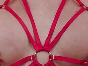 TS Cherry Mavrick masturbates her boner