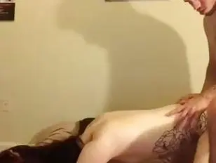 Boy fucking a teen ladyboy like doggie