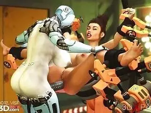 Animated Anal Pounding - Futa robot anal fucking a tied brunette babe in a 3D animation porn -  Tranny.one